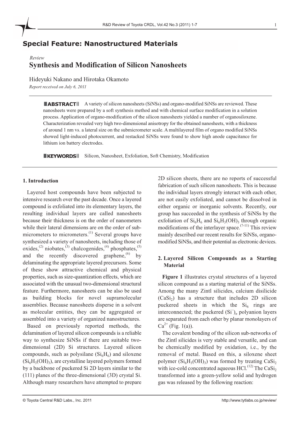 2. Synthesis and Modification of Silicon Nanosheets (893Kb)