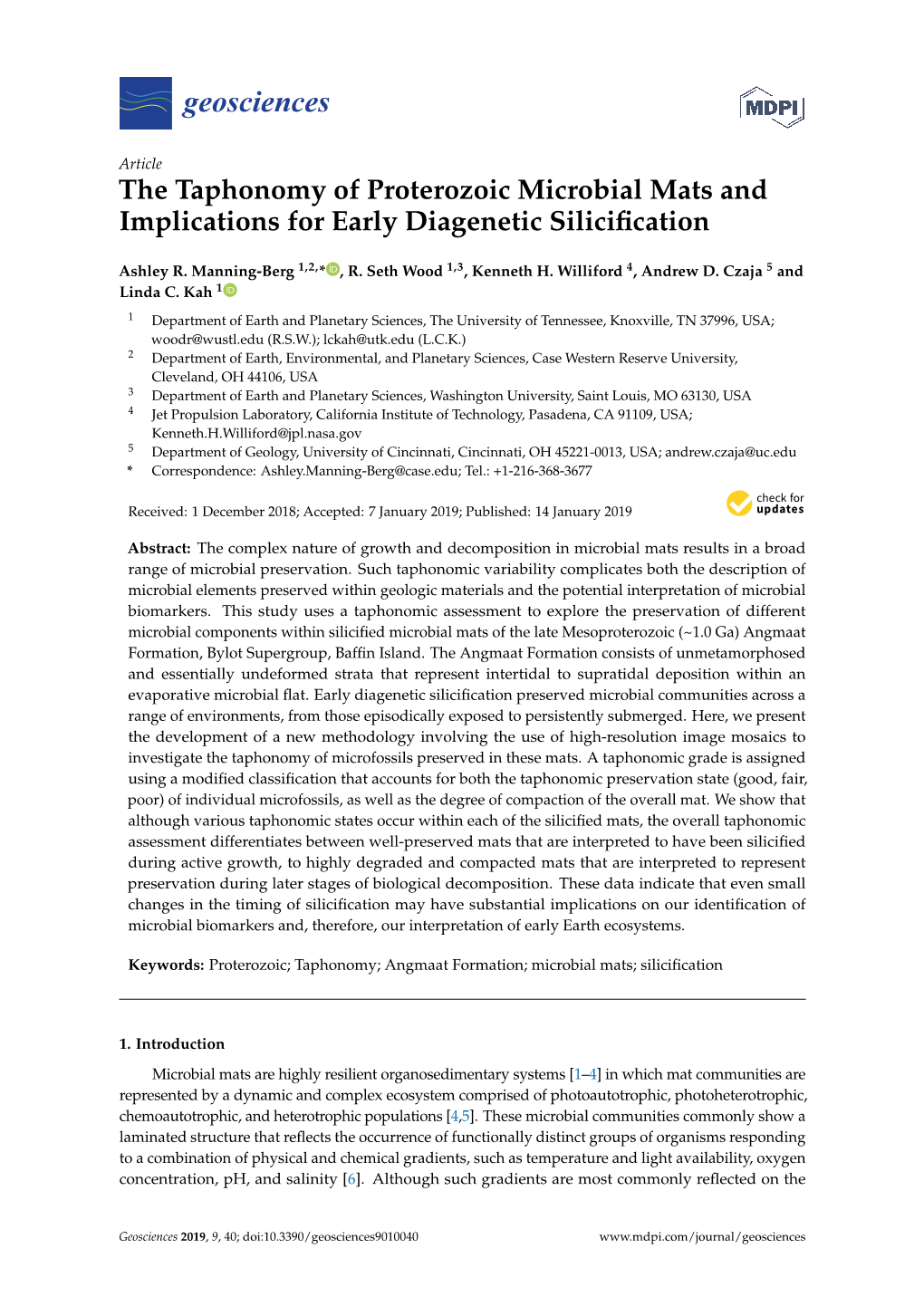 The Taphonomy of Proterozoic Microbial Mats and Implications for Early Diagenetic Siliciﬁcation