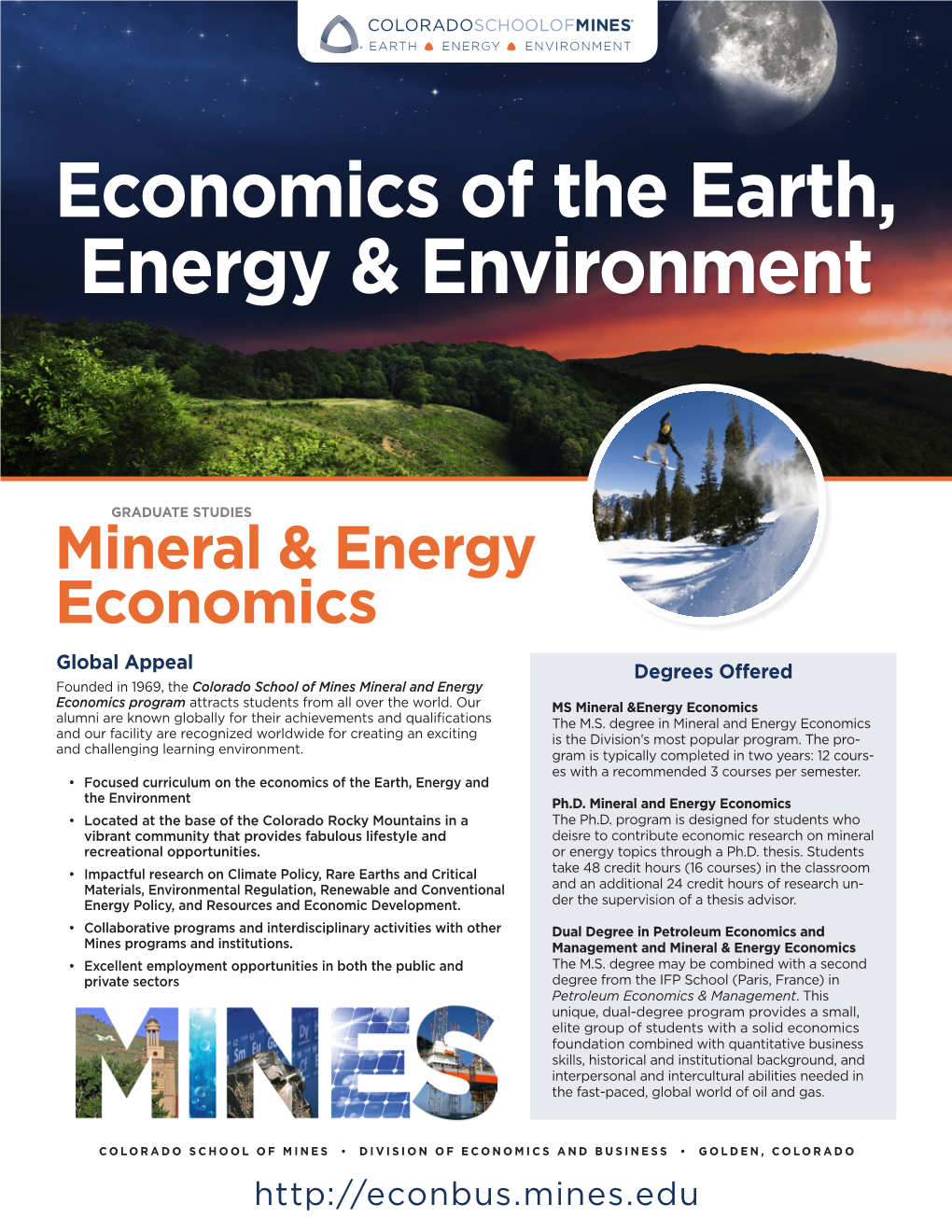 Economics of the Earth, Energy & Environment