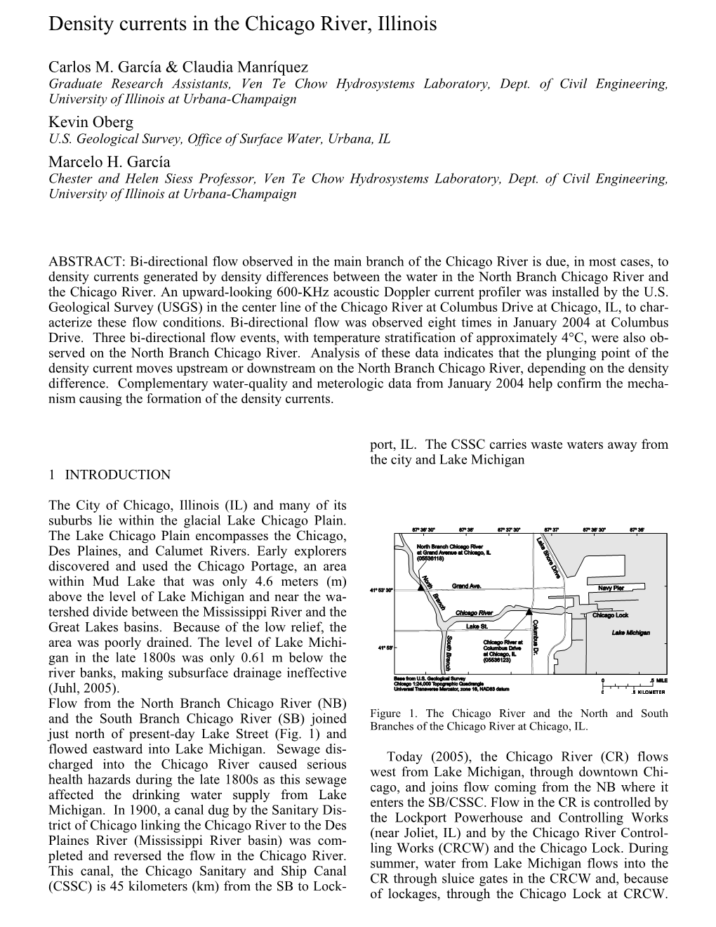 Density Currents in the Chicago River, Illinois