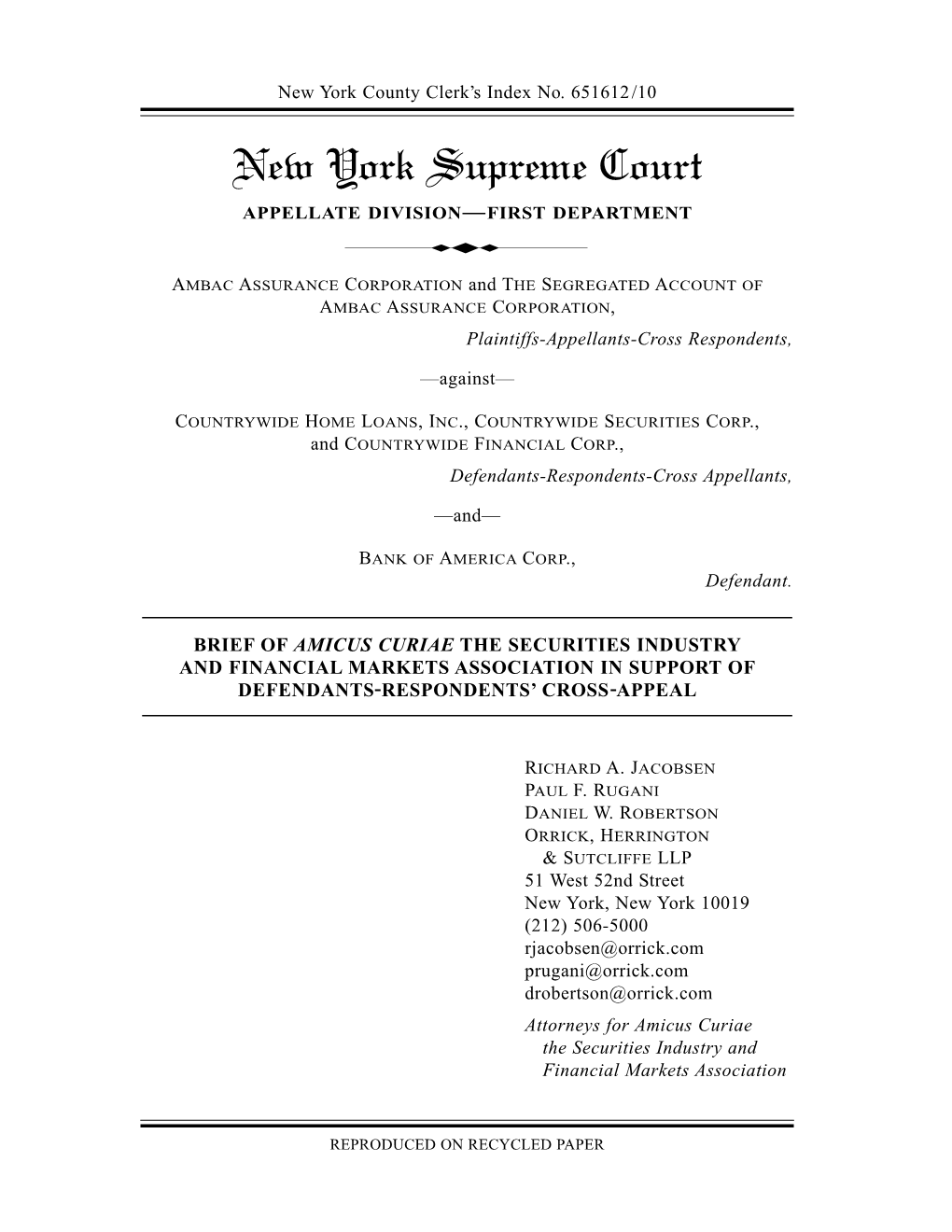 New York Supreme Court APPELLATE DIVISION—FIRST DEPARTMENT