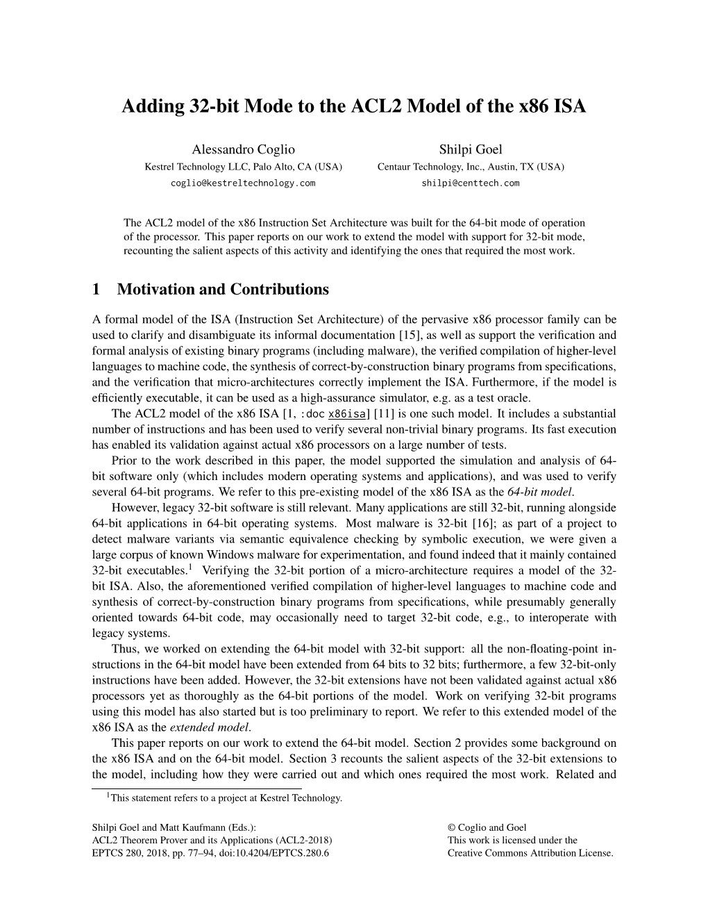 Adding 32-Bit Mode to the ACL2 Model of the X86 ISA