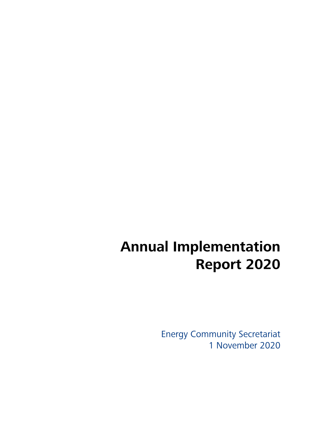 Annual Implementation Report 2020