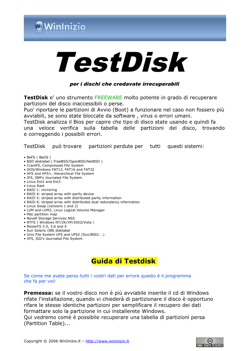 Guida Di Testdisk