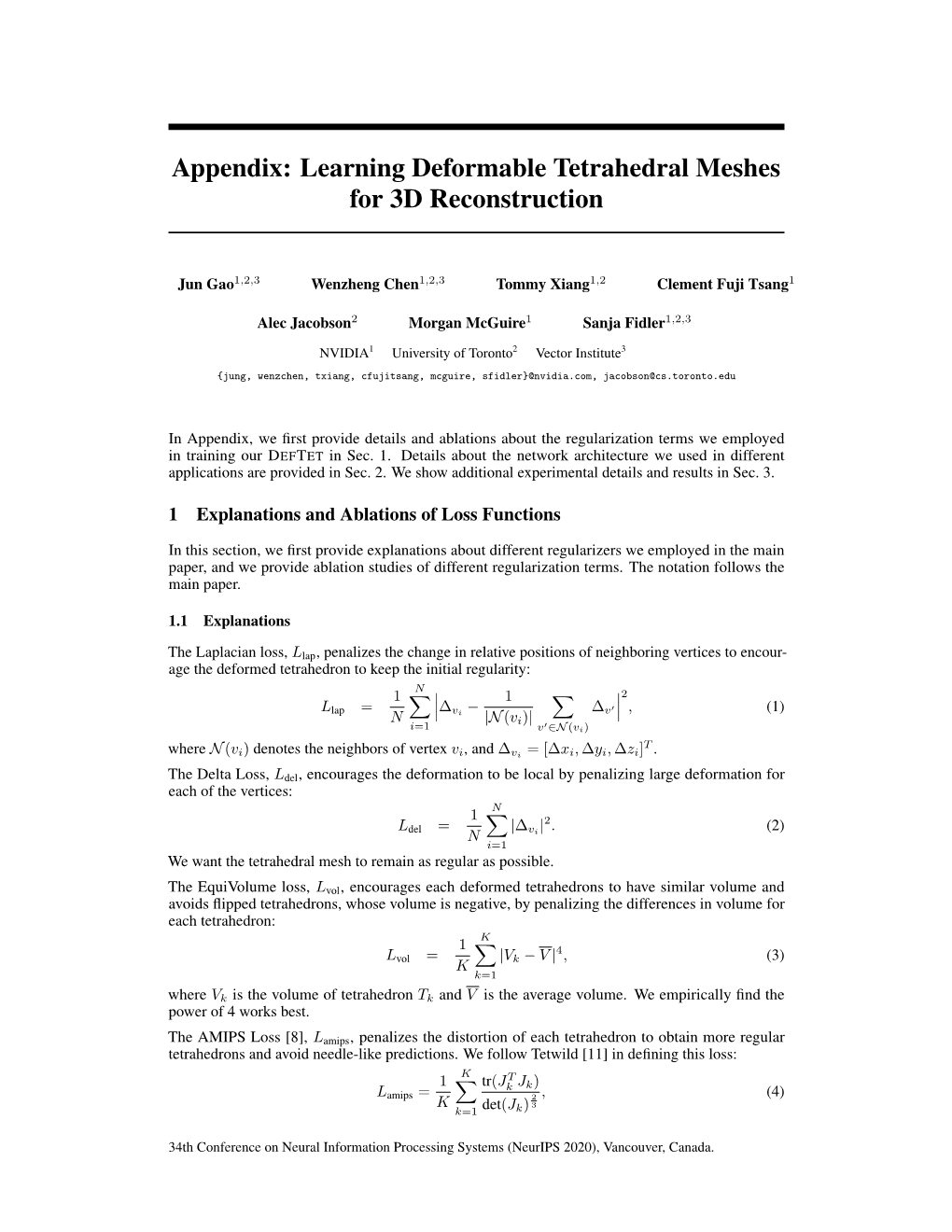 Learning Deformable Tetrahedral Meshes for 3D Reconstruction