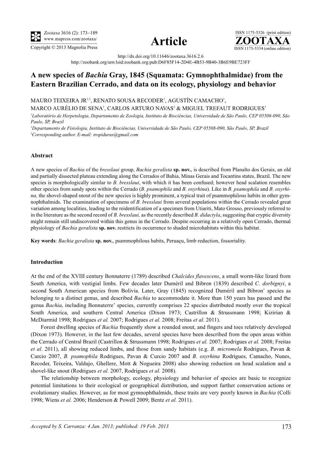 Squamata: Gymnophthalmidae) from the Eastern Brazilian Cerrado, and Data on Its Ecology, Physiology and Behavior