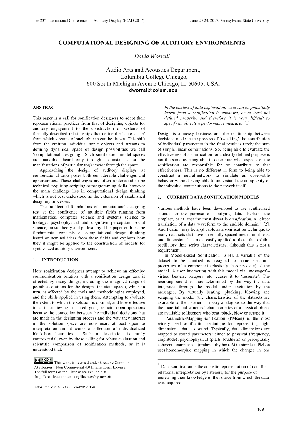 Computational Designing of Auditory Environments