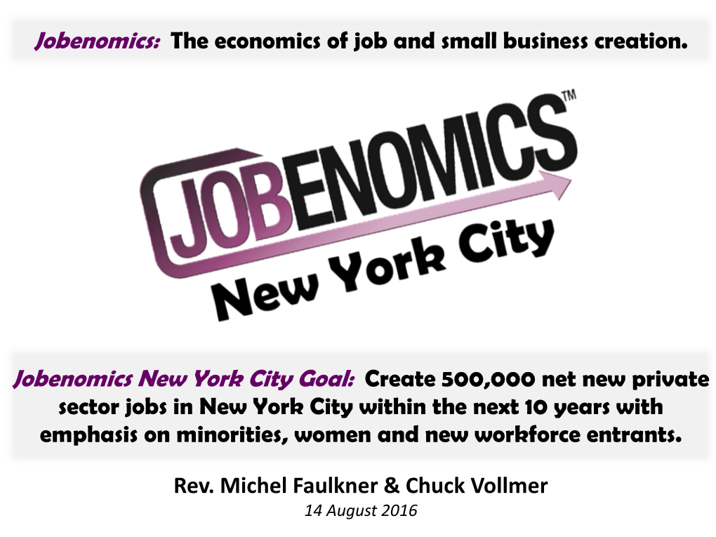 Jobenomics New York City Presentation