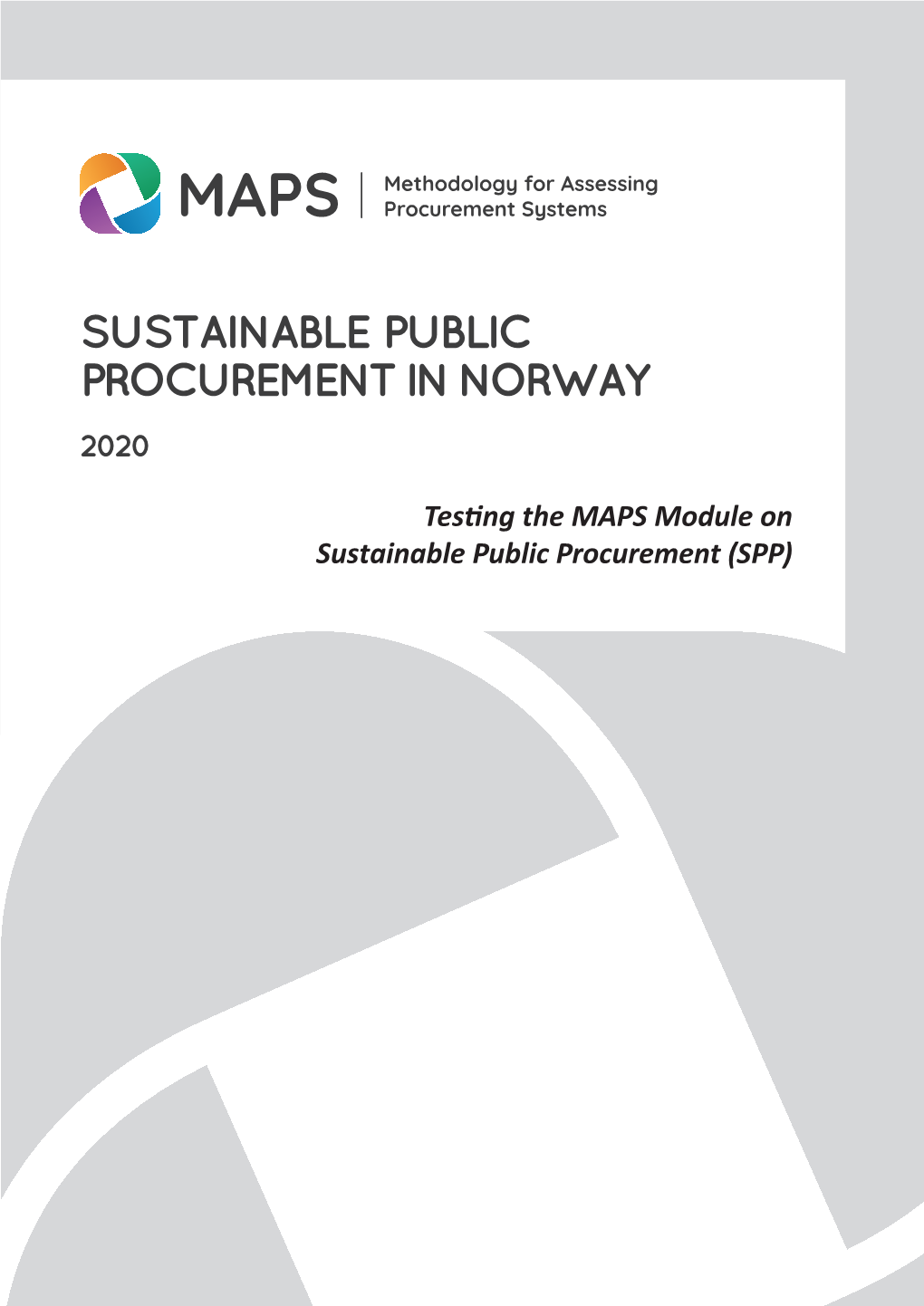 MAPS Sustainable Public Procurement Assessment