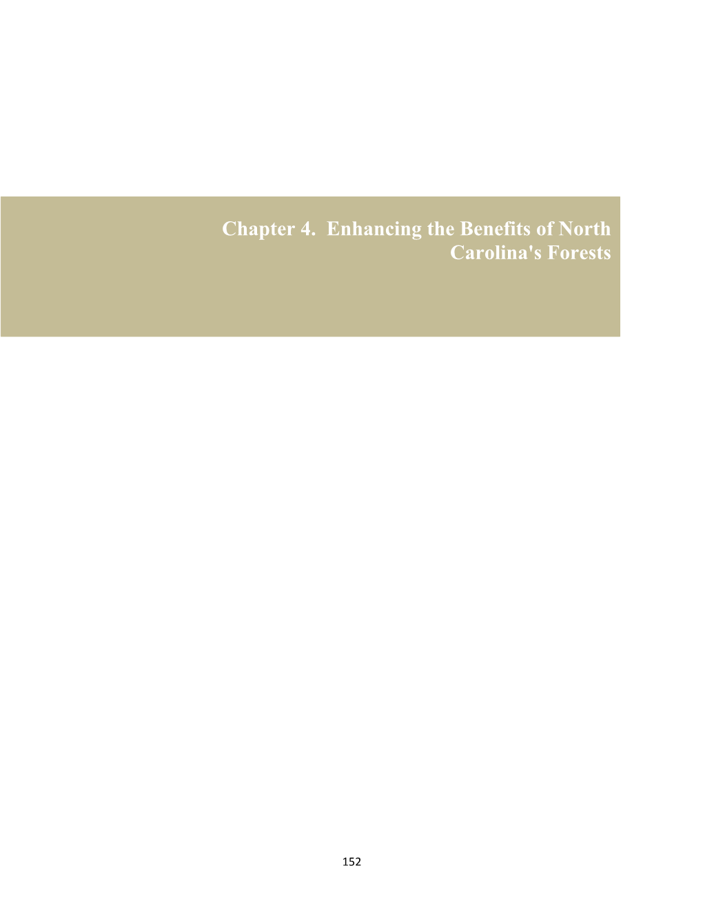 Chapter 4 Enhancing the Benefits of North Carolina's Forests.Pdf