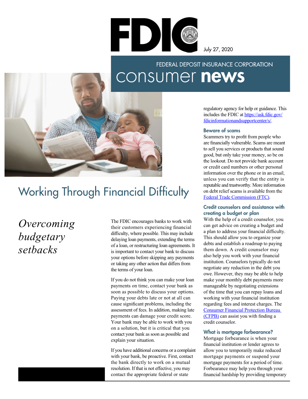 FDIC Consumer News July 2020