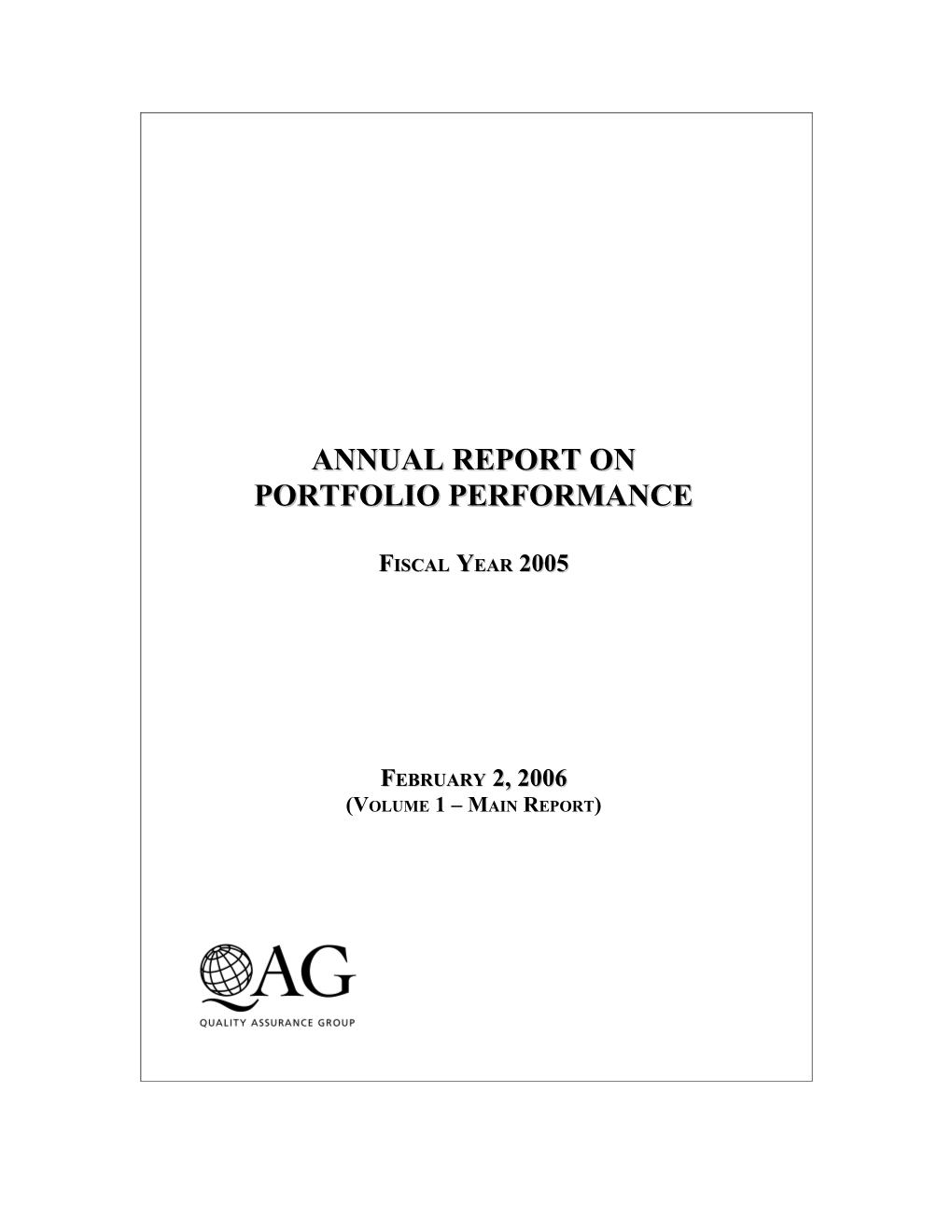 Annual Report On