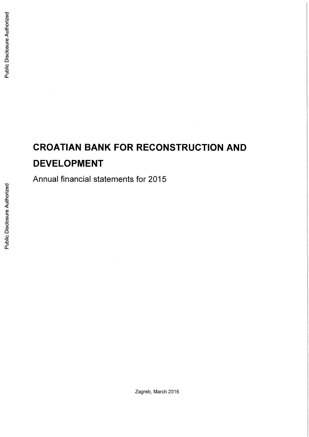 Croatian Bank for Reconstruction and Development Group 1