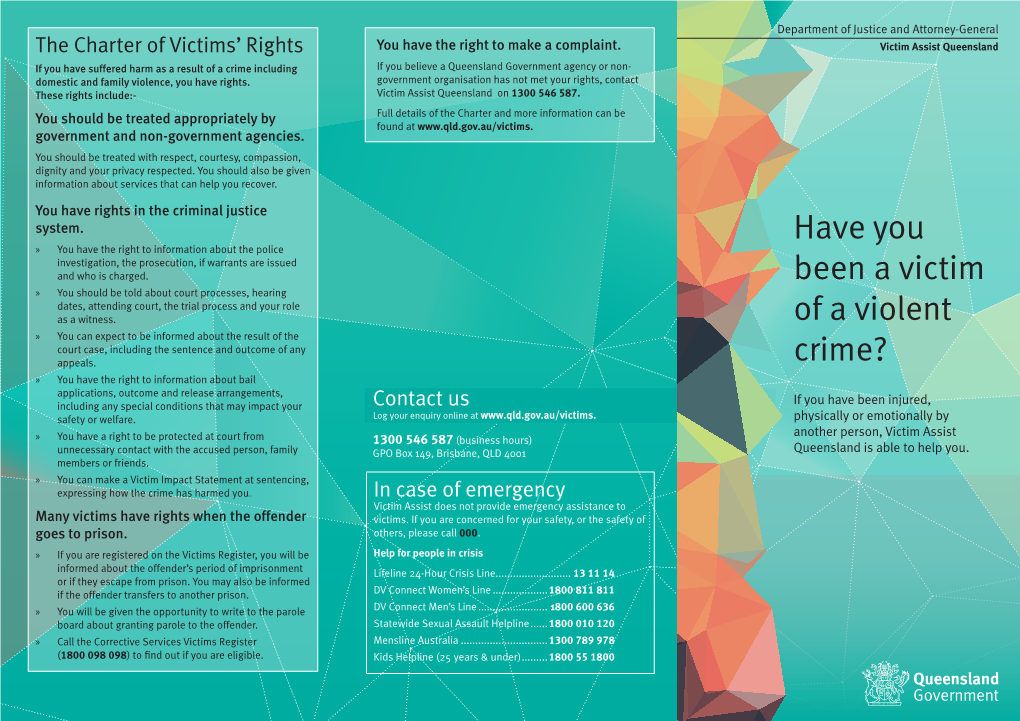 Have You Been a Victim of a Violent Crime?