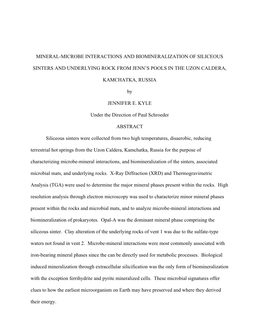 Mineral-Microbe Interactions and Biomineralization of Siliceous