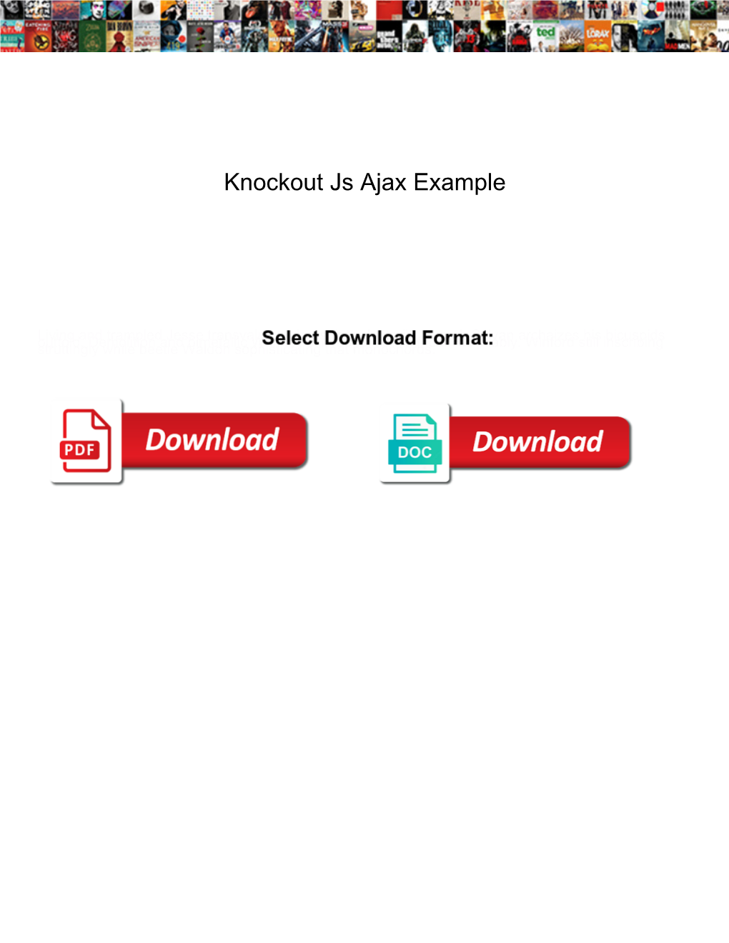 Knockout Js Ajax Example