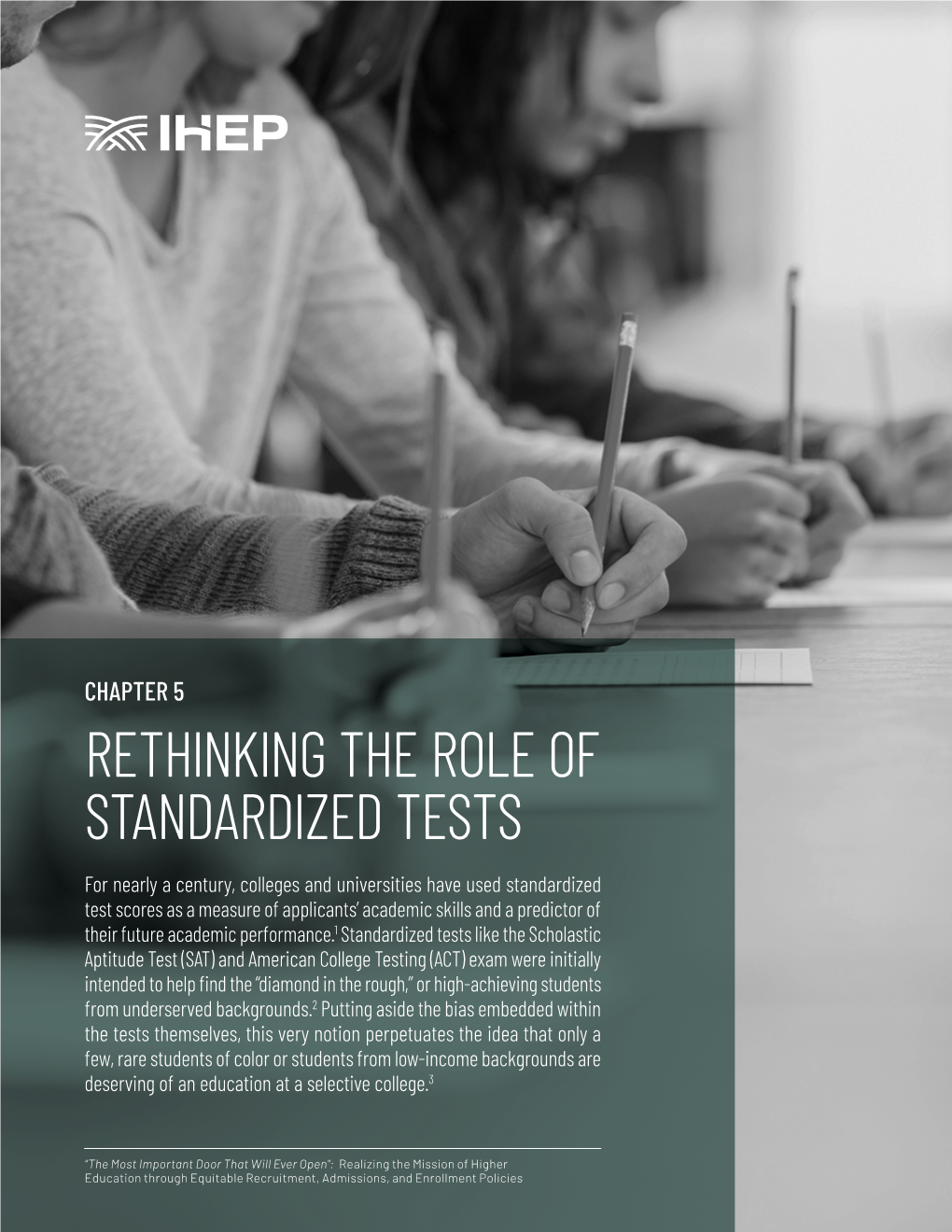 Rethinking the Role of Standardized Tests