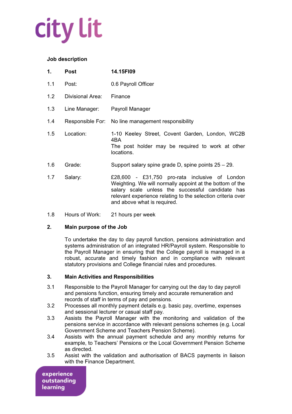 Main Duties and Responsibilities s3