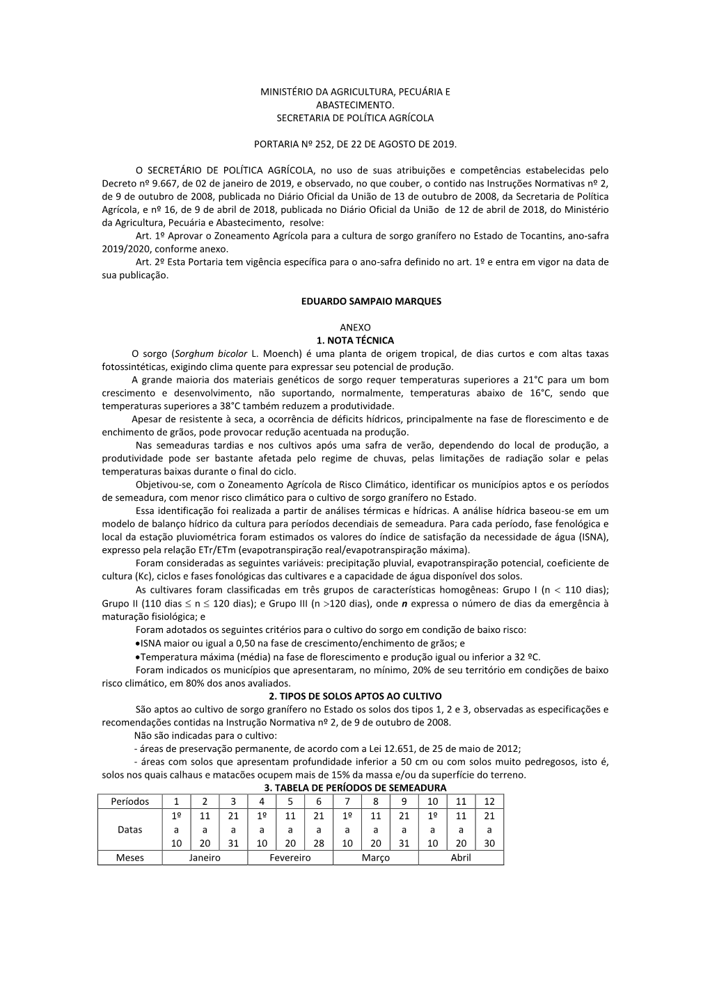 Ministério Da Agricultura, Pecuária E Abastecimento