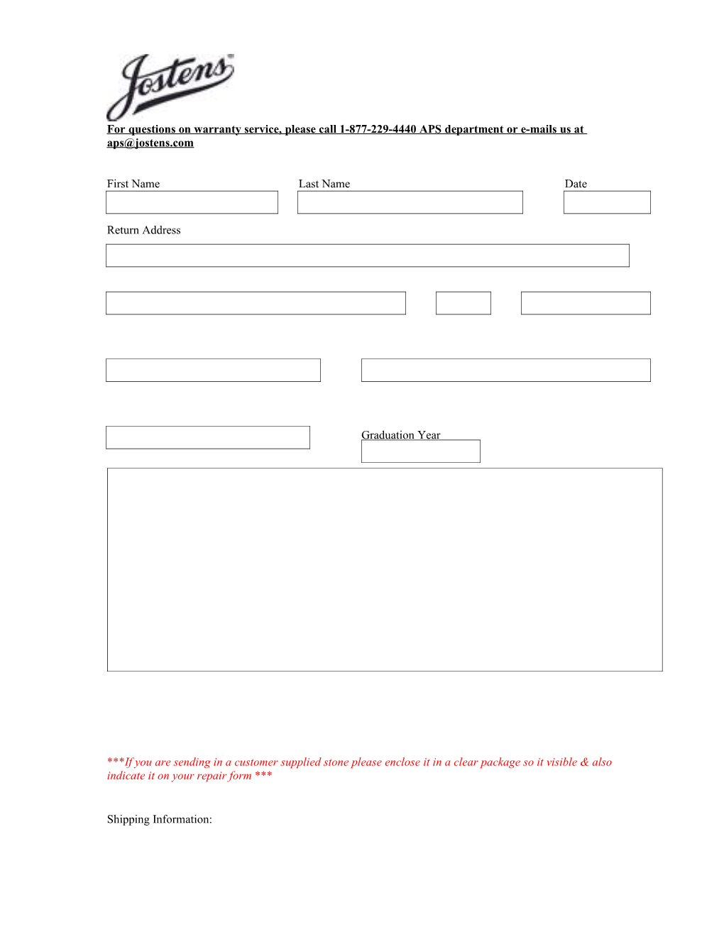 For Questions on Warranty Service, Please Call 800-854-7464 Ext: 7156