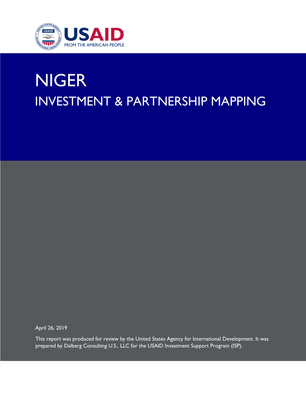 Niger Investment & Partnership Mapping