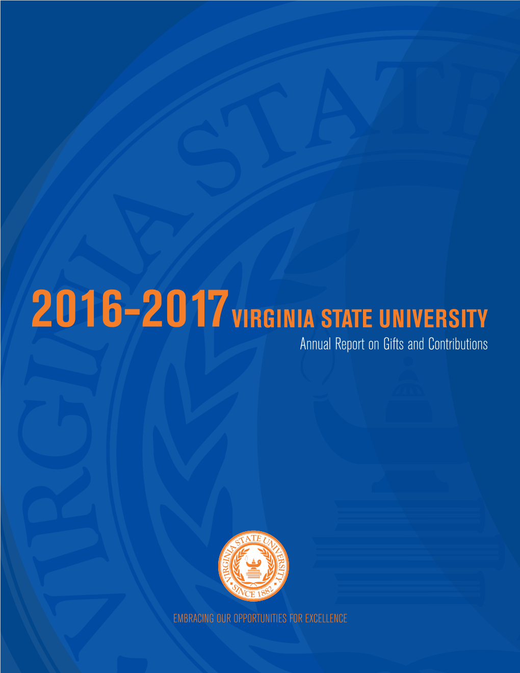 2016-2017VIRGINIA STATE UNIVERSITY Annual Report on Gifts and Contributions