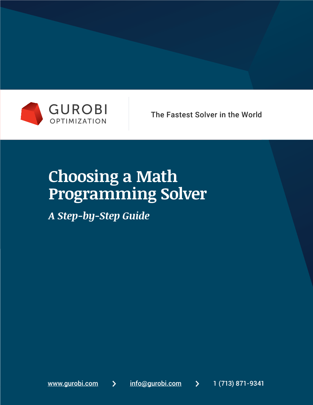Choosing a Math Programming Solver a Step-By-Step Guide