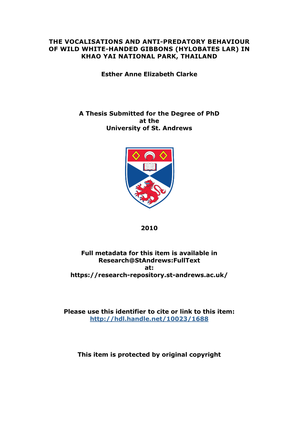 Esther Clarke Phd Thesis