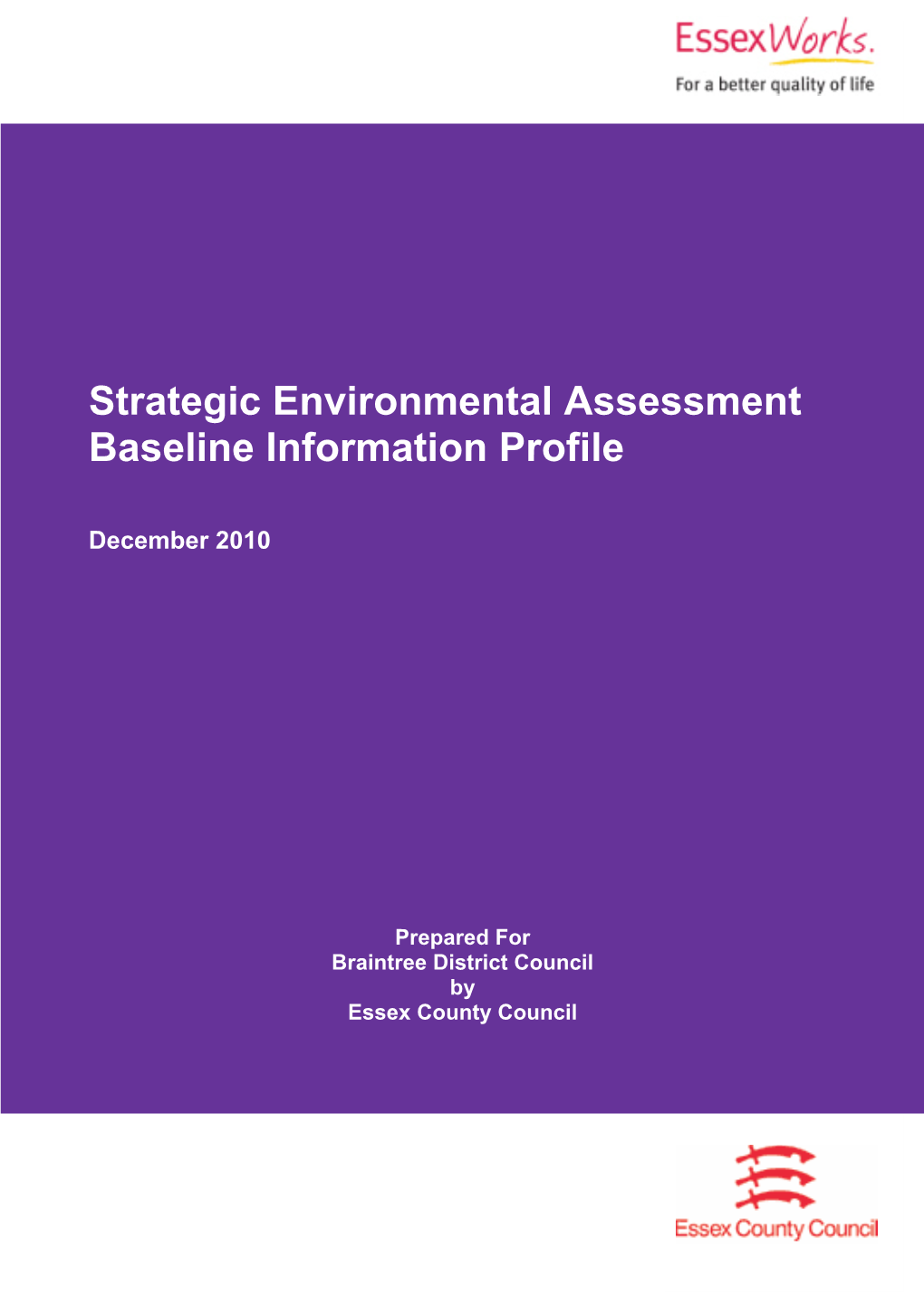 Strategic Environmental Assessment Baseline Information Profile