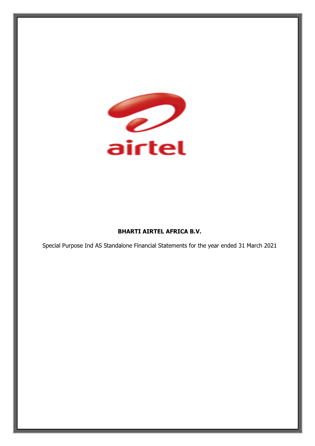 Bharti Airtel Africa BV