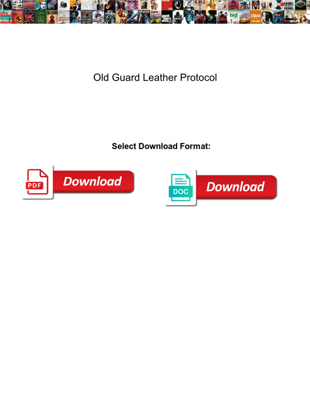 Old Guard Leather Protocol