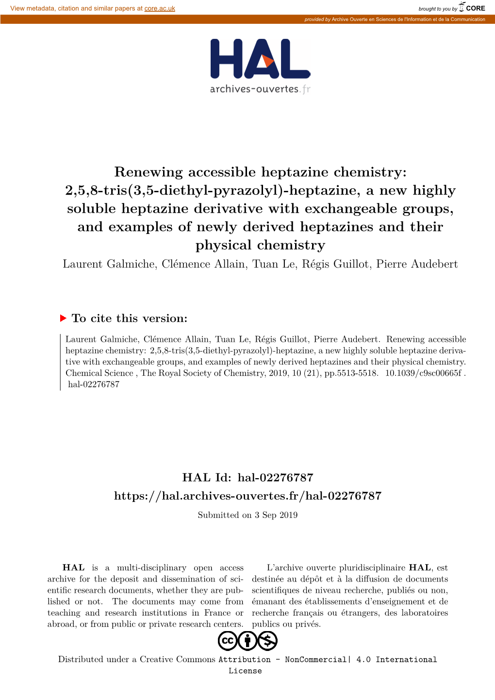 Renewing Accessible Heptazine Chemistry