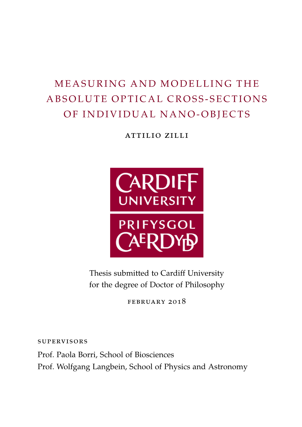 Measuring and Modelling the Absolute Optical Cross-Sections of Individual