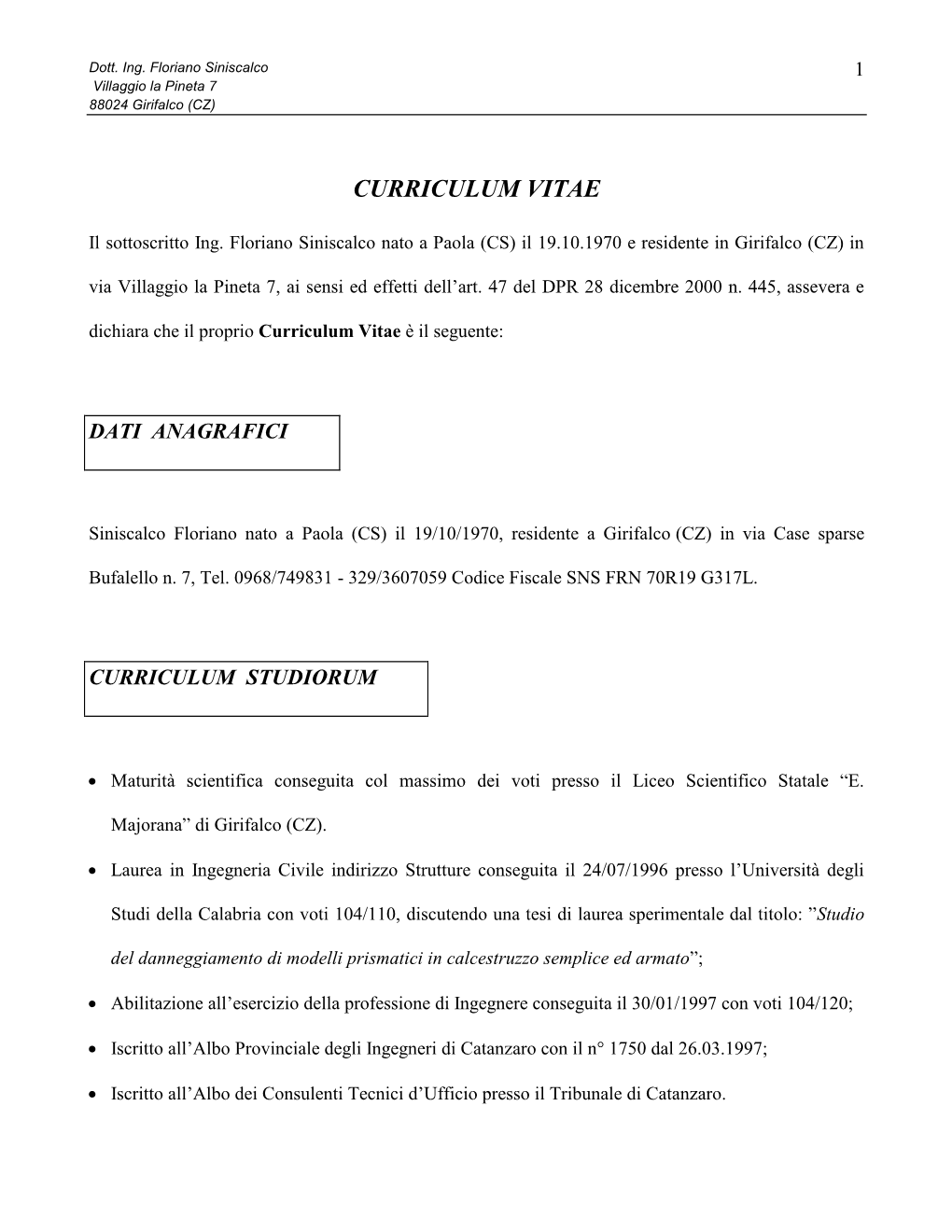 Curriculum Vitae