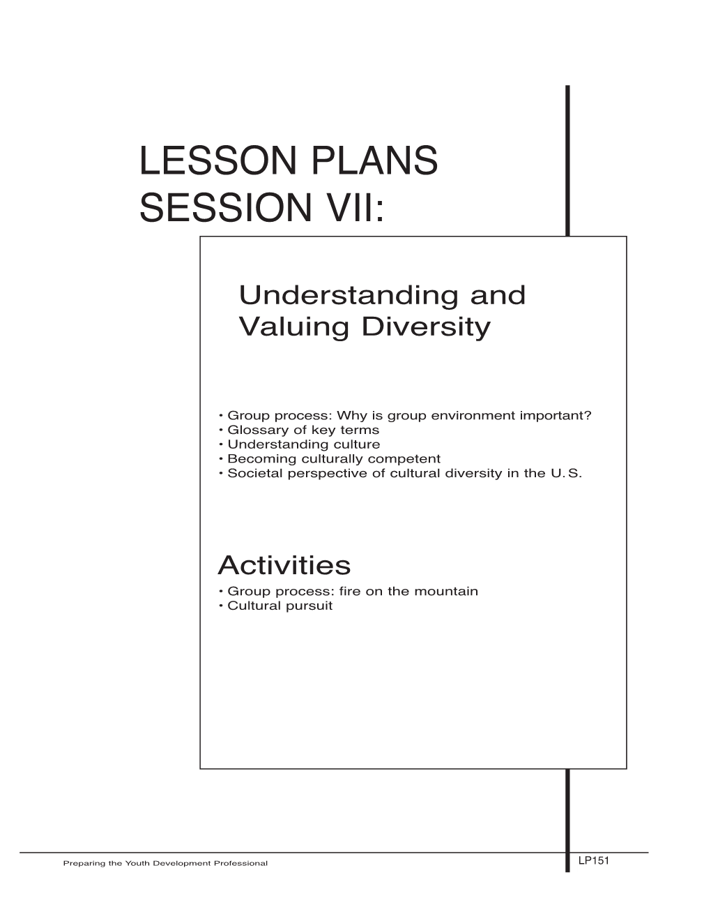 Lesson Plans Session Vii