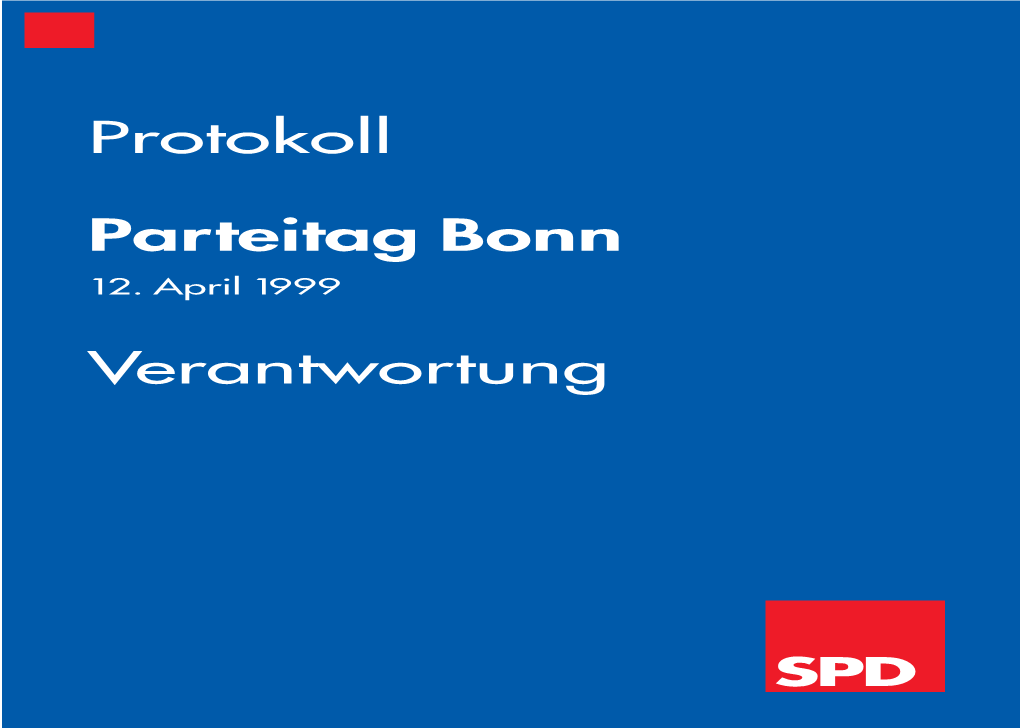 Protokoll Parteitag Bonn Verantwortung