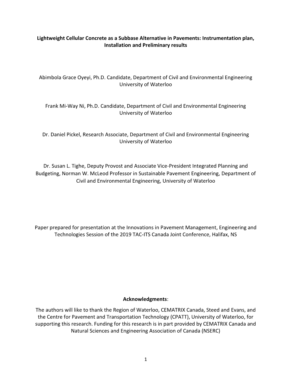 Lightweight Cellular Concrete As a Subbase Alternative in Pavements: Instrumentation Plan, Installation and Preliminary Results