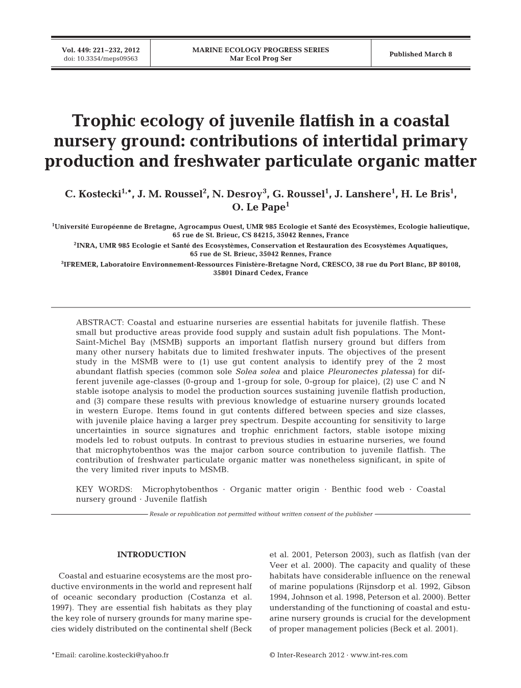 Marine Ecology Progress Series 449:221