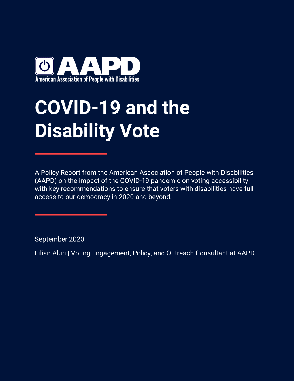 COVID-19 and the Disability Vote