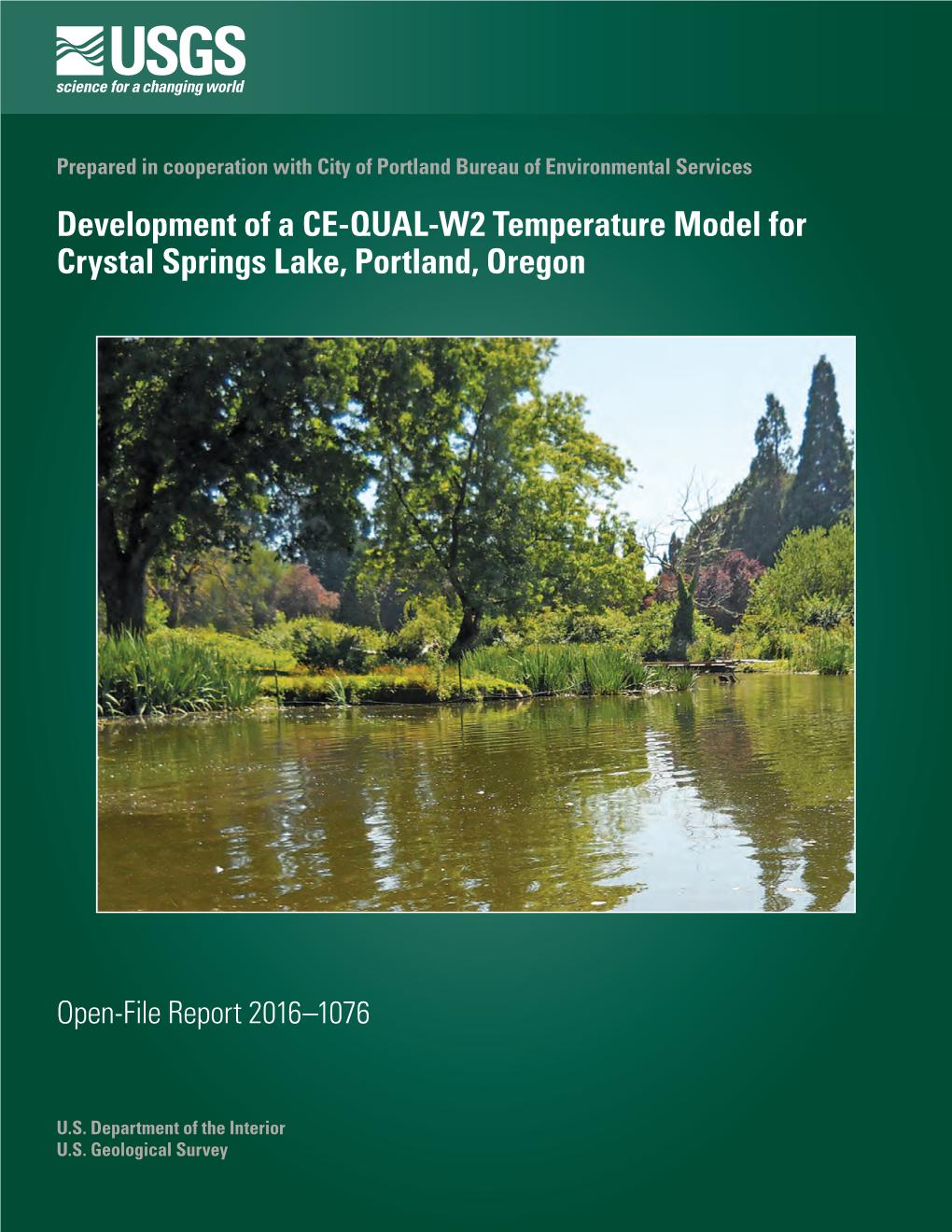 Development of a CE-QUAL-W2 Temperature Model for Crystal Springs Lake, Portland, Oregon