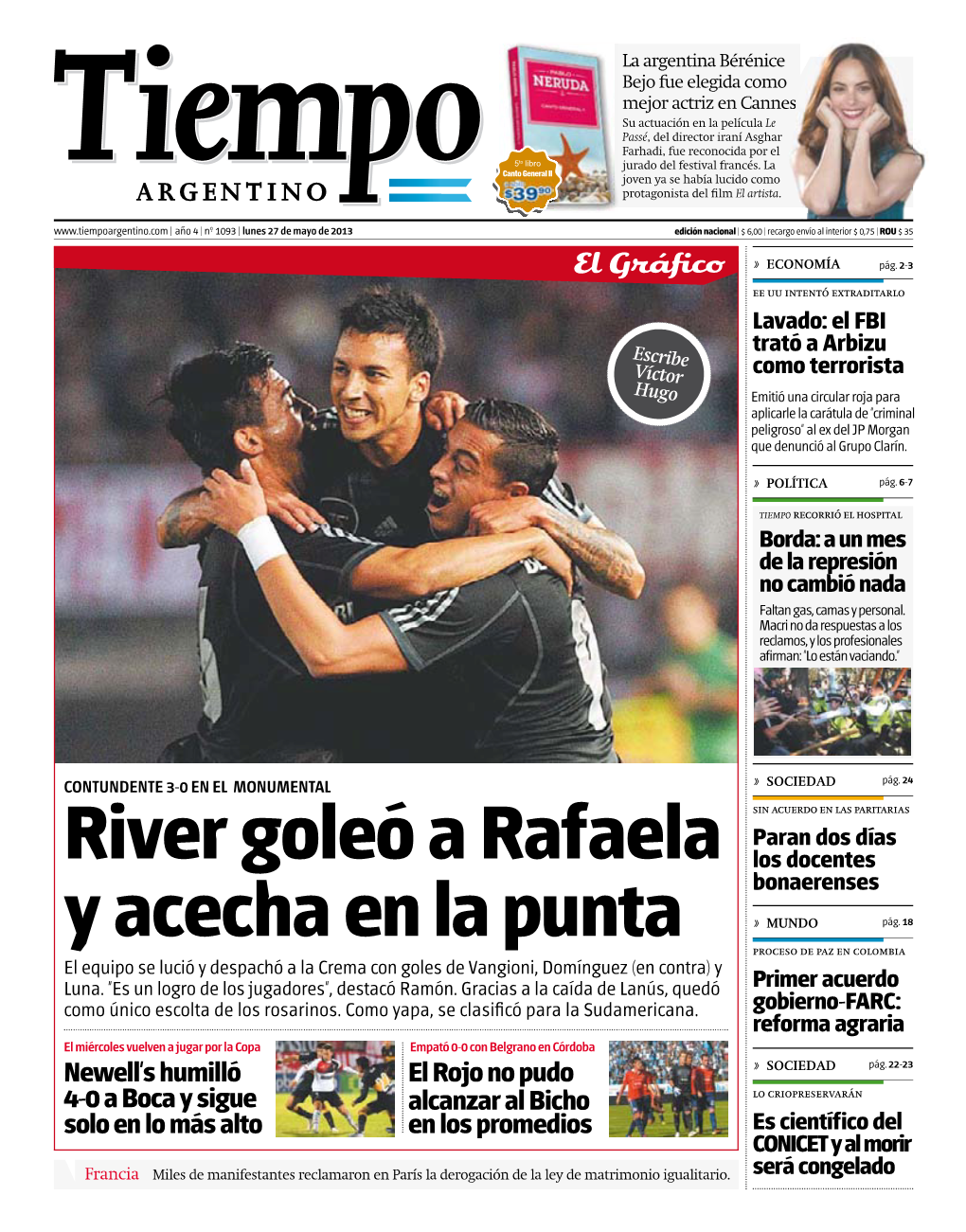 River Goleó a Rafaela Y Acecha En La Punta