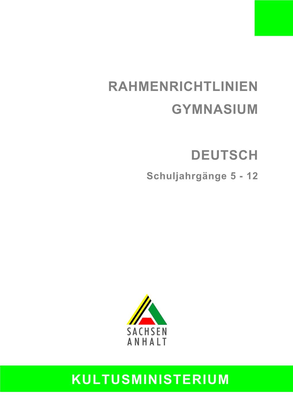 1 Aufgaben Des Faches Deutsch Am Gymnasium