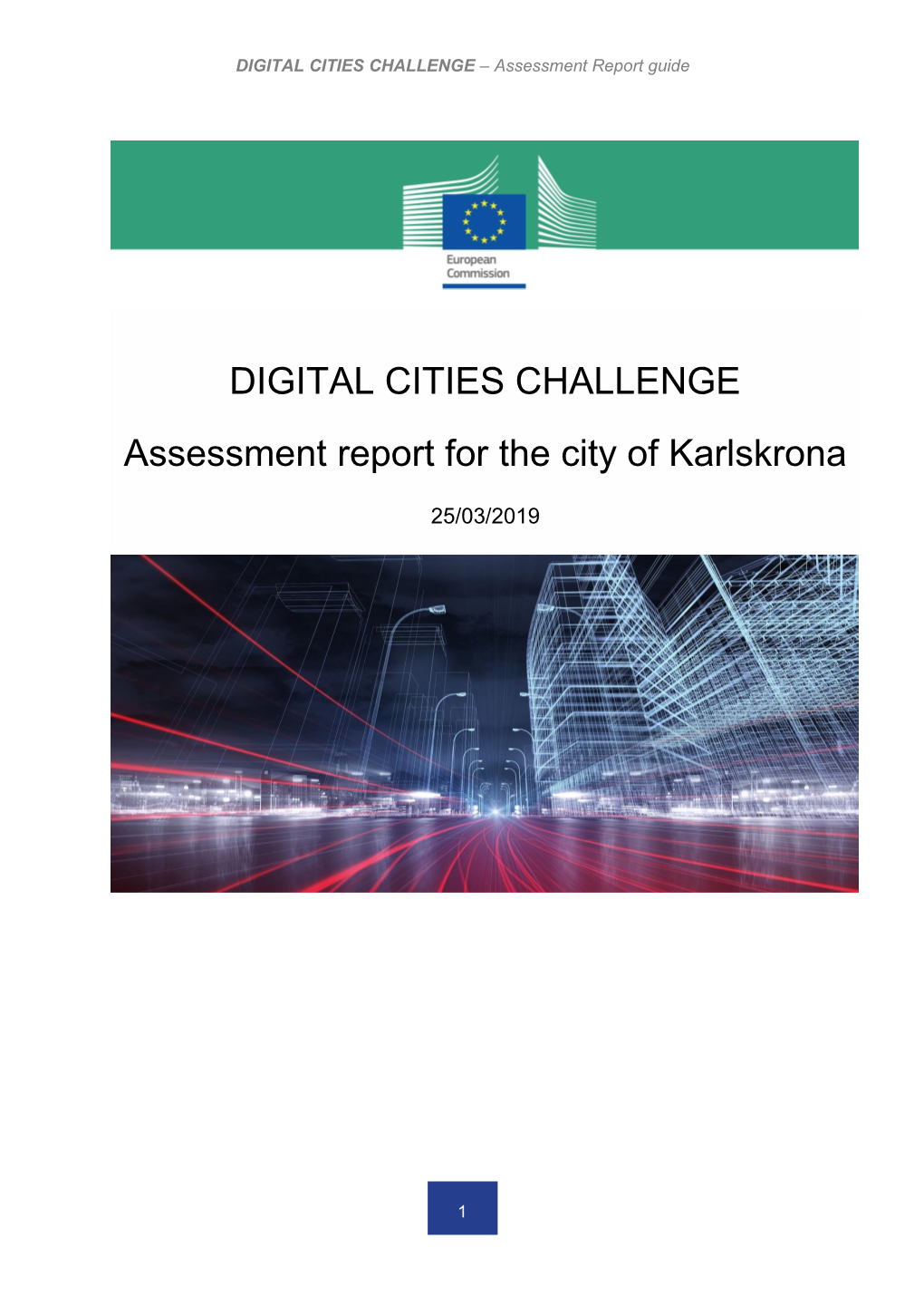 DIGITAL CITIES CHALLENGE Assessment Report for the City of Karlskrona