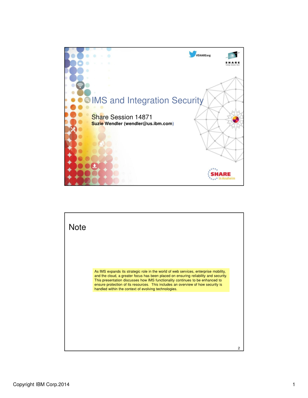 IMS and Integration Security