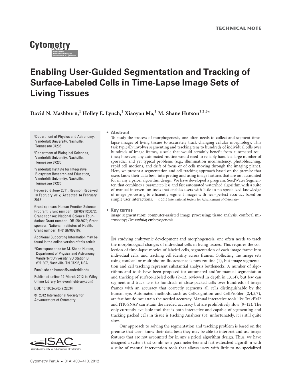 Enabling Userguided Segmentation and Tracking of Surfacelabeled Cells