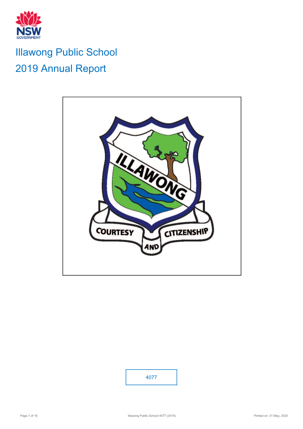 2019 Illawong Public School Annual Report