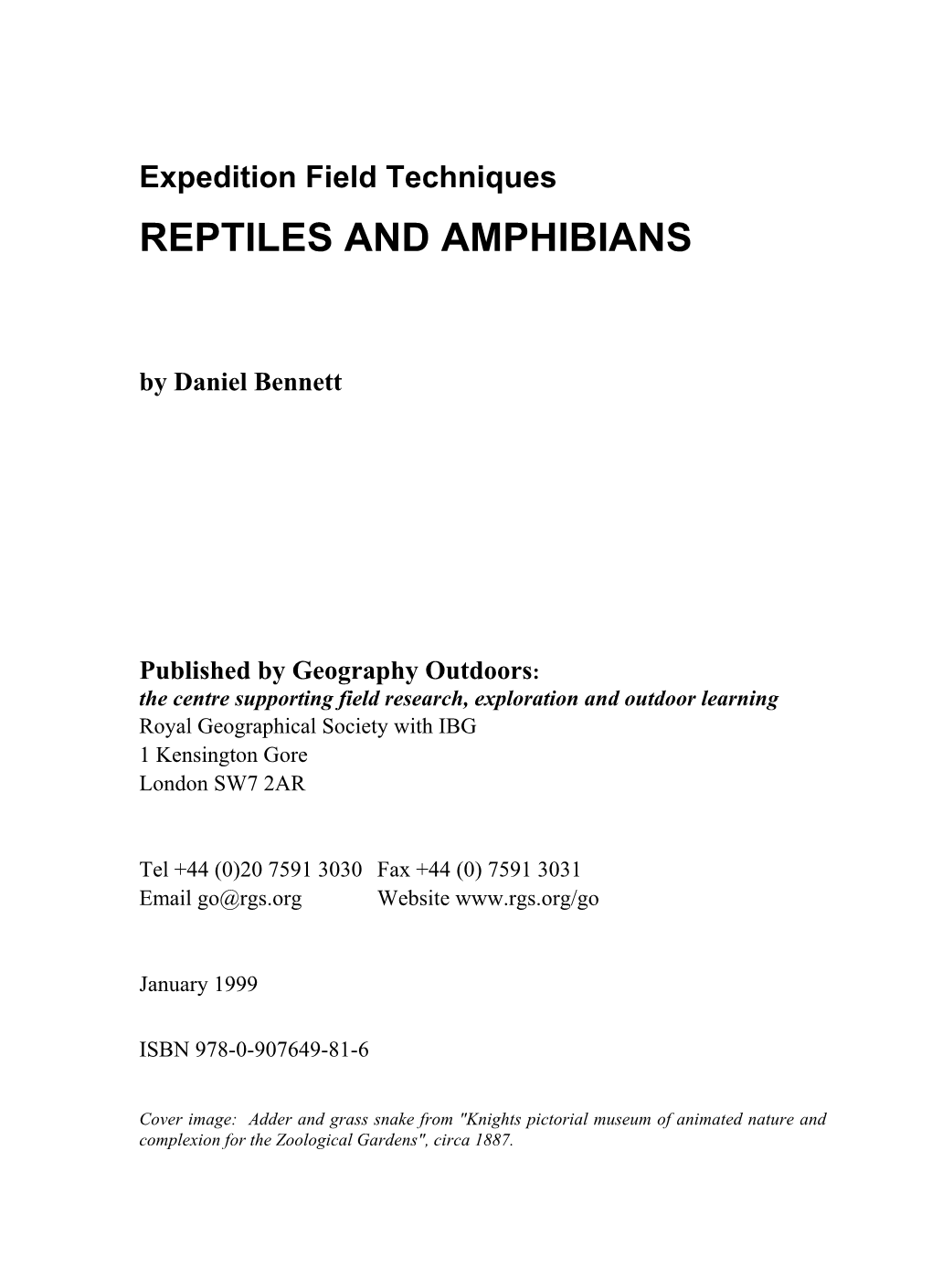 Filed Techniques-Reptiles