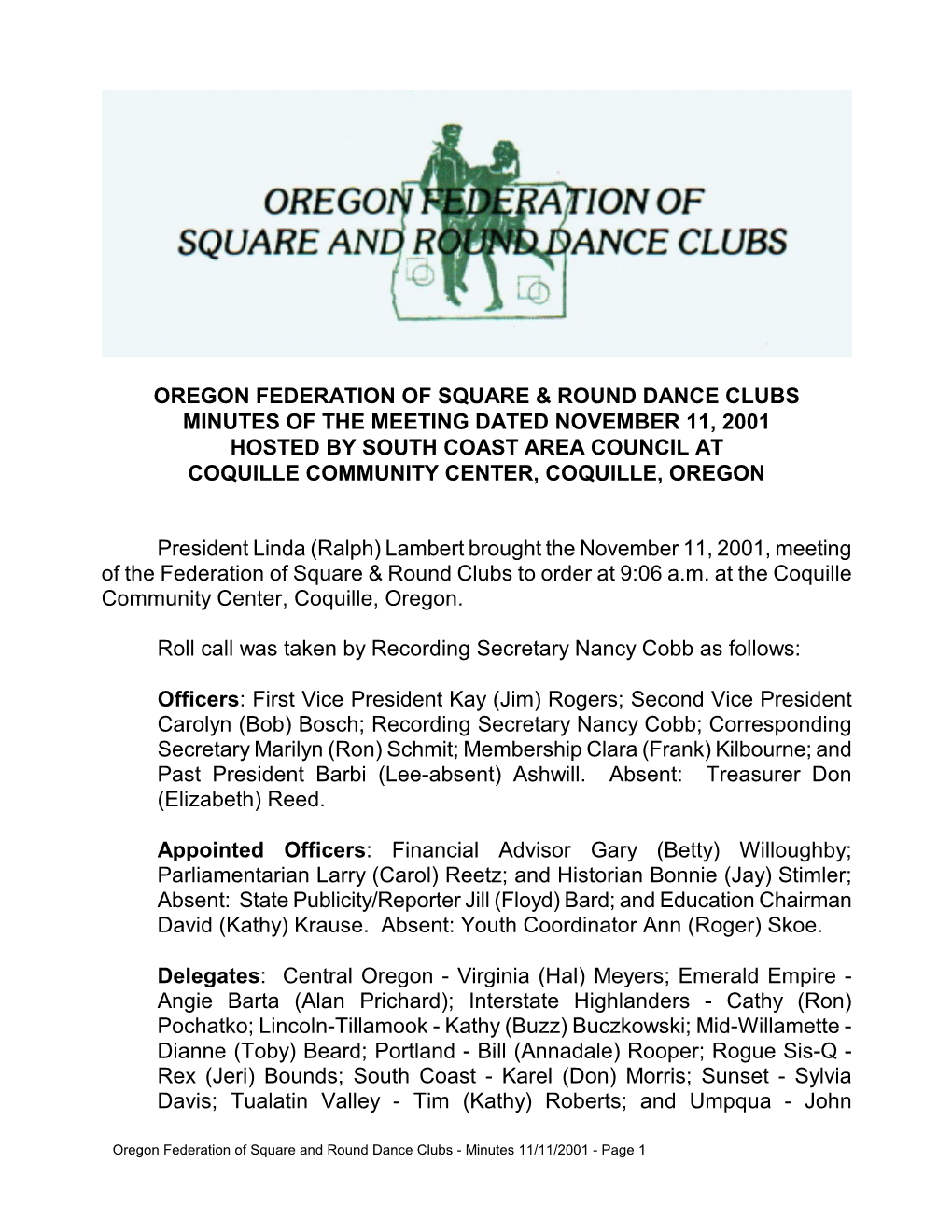 Oregon Federation of Square & Round Dance Clubs