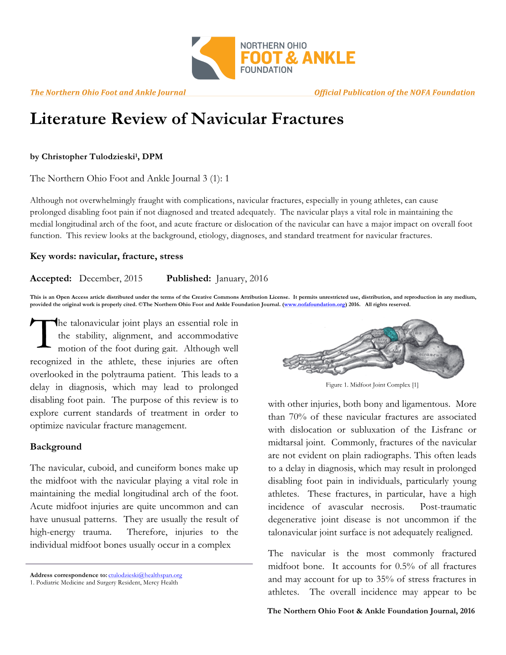 Navicular Fractures Literal Review