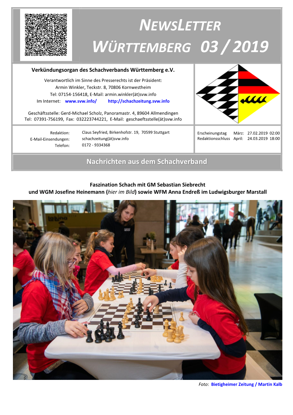 Newsletter Württemberg 03/2019